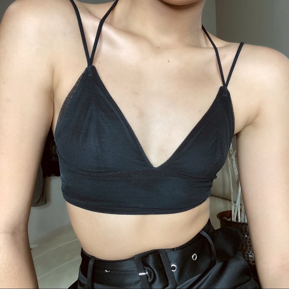 Black Mesh Bralette - Picture 3 of 3